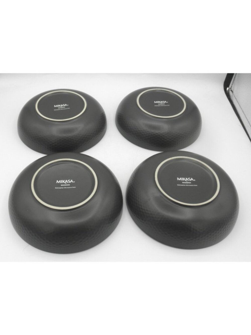 Maddox Gray by Mikasa 7 Inch Individual Pasta Bowl Set of 4 Pattern: MIKMADGR - Picture 2 of 7